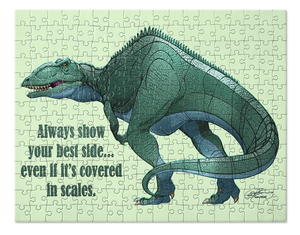 Carcharadontosaurus Dinosaur Puzzle. Jigsaw Puzzle. Puzzles for Children and Adults. 252 Piece Puzzle.