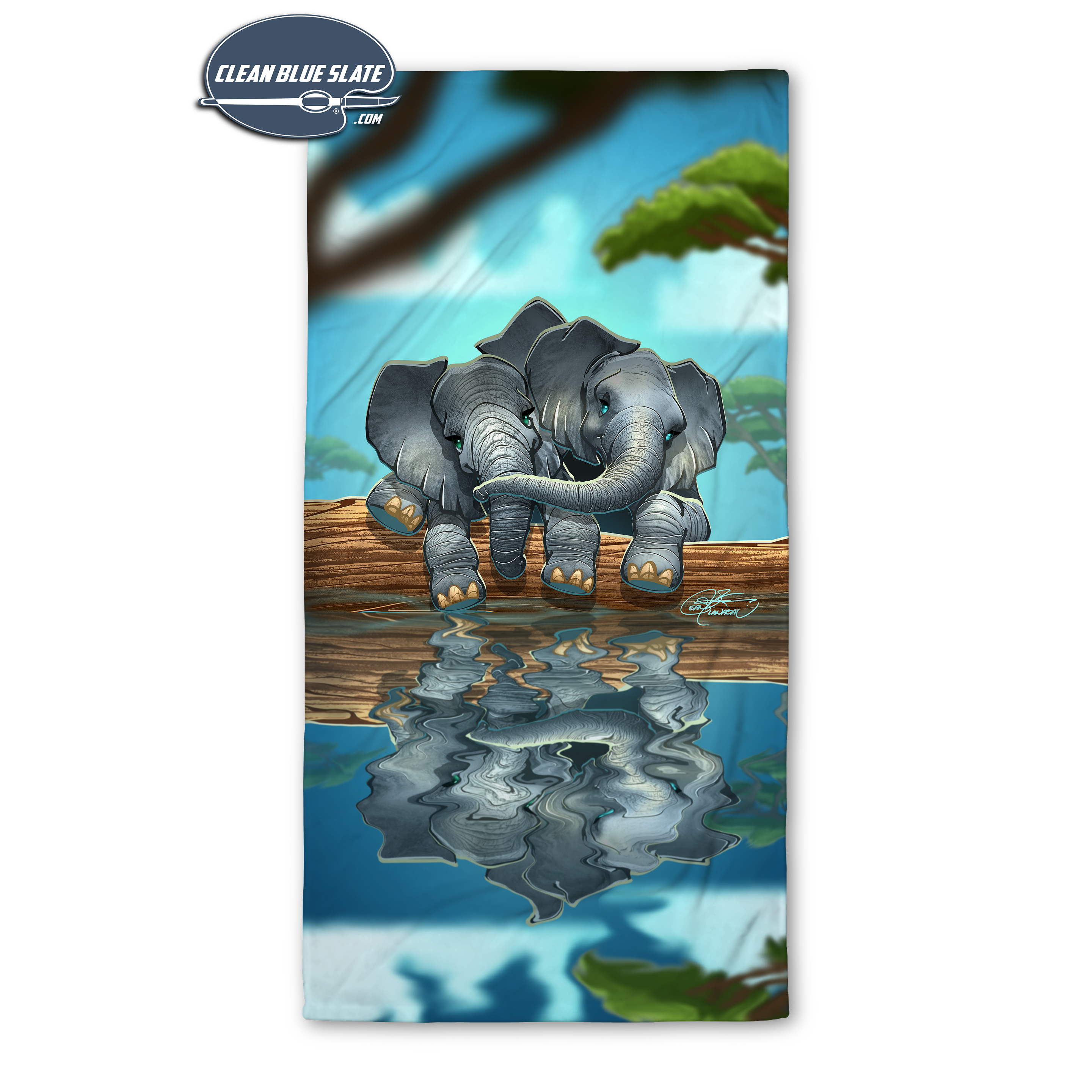 Elephant Friends Beach Towel, Africa, Elephants, Unique, Custom Beach Towels, Pool, Vacation Gift, Swimming, Ocean, Sand
