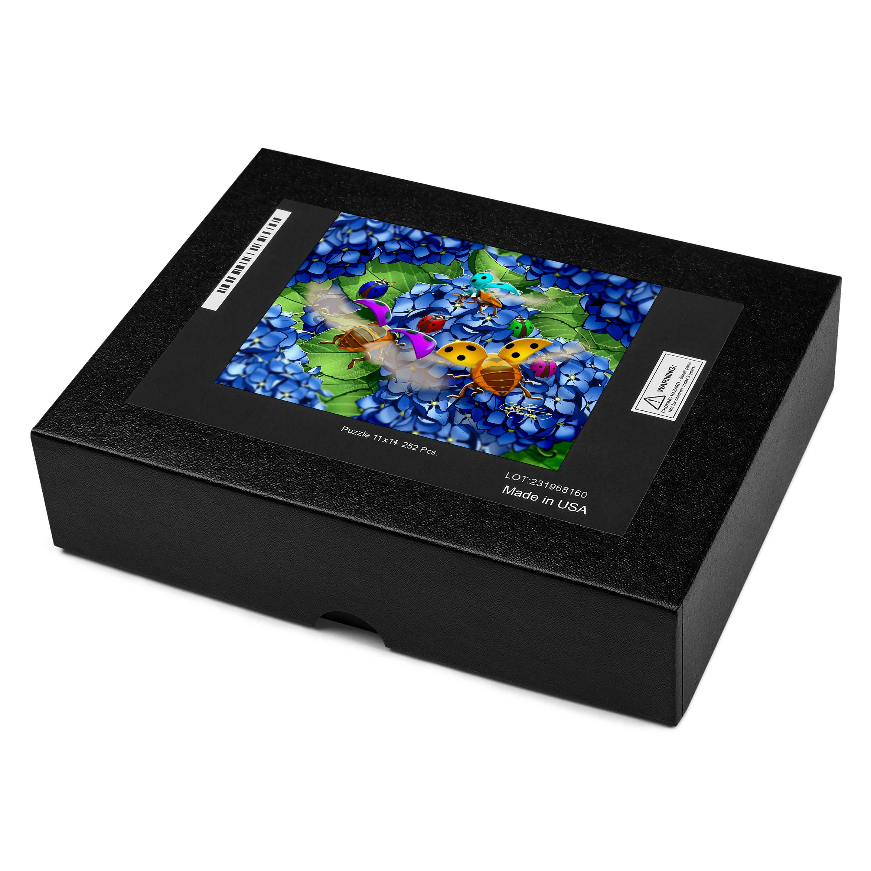 Ladybugs and Hydrangeas Puzzle. Spring. Summer. Jigsaw Puzzle. Puzzles for Children and Adults. 252 Piece Puzzle.