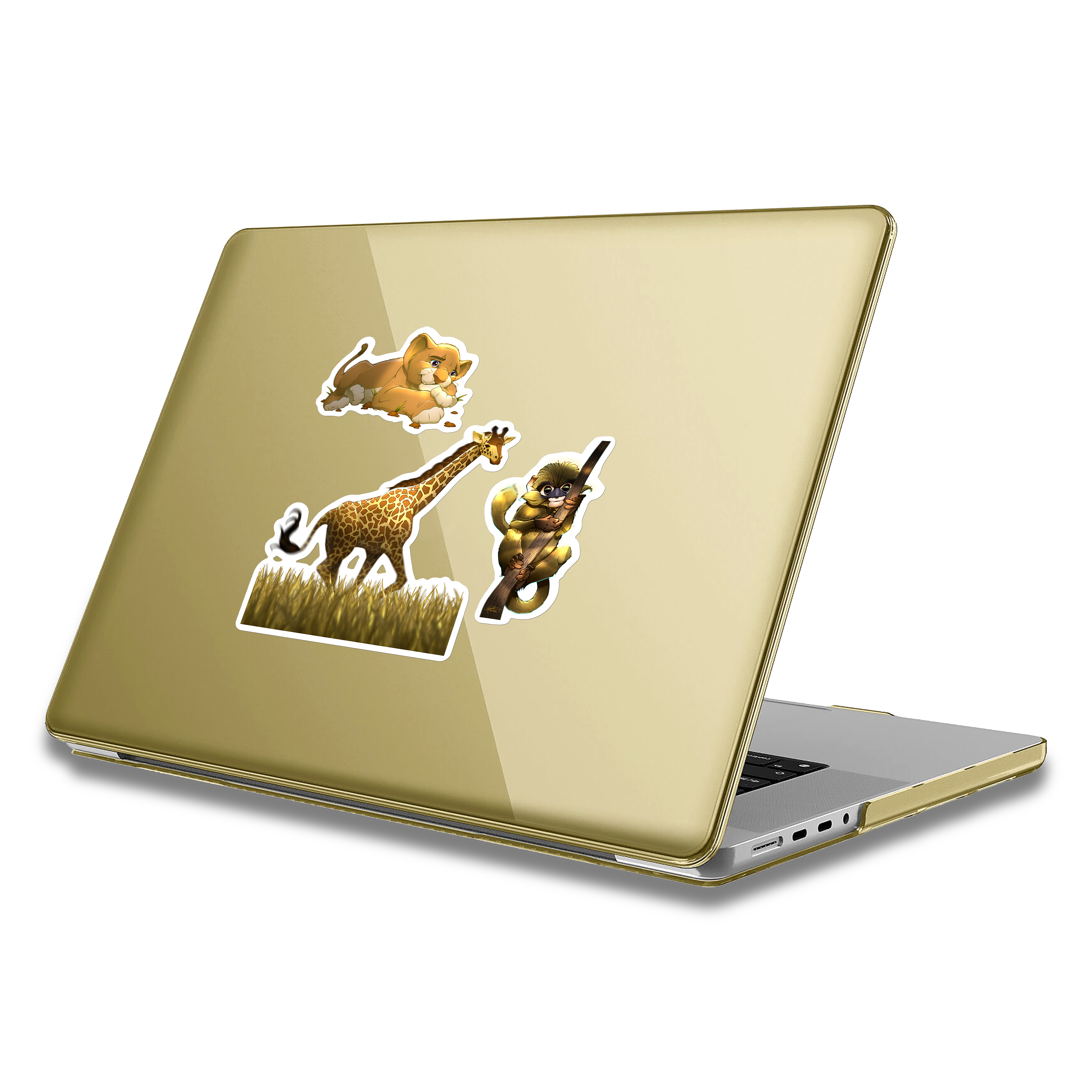Animal Stickers, Giraffe Sticker, Monkey Sticker, Lion Sticker, 3 Stickers Per 5.5"x5.5" Sheet, African Animals, Water Bottle, Laptop, Notebook
