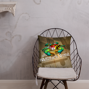 18"x18" Blue Crab Pillow, Annapolis, Maryland, Crab House, Gift, Decorative, Accent, Ocean, Sand, Beach, It's Hammer Time