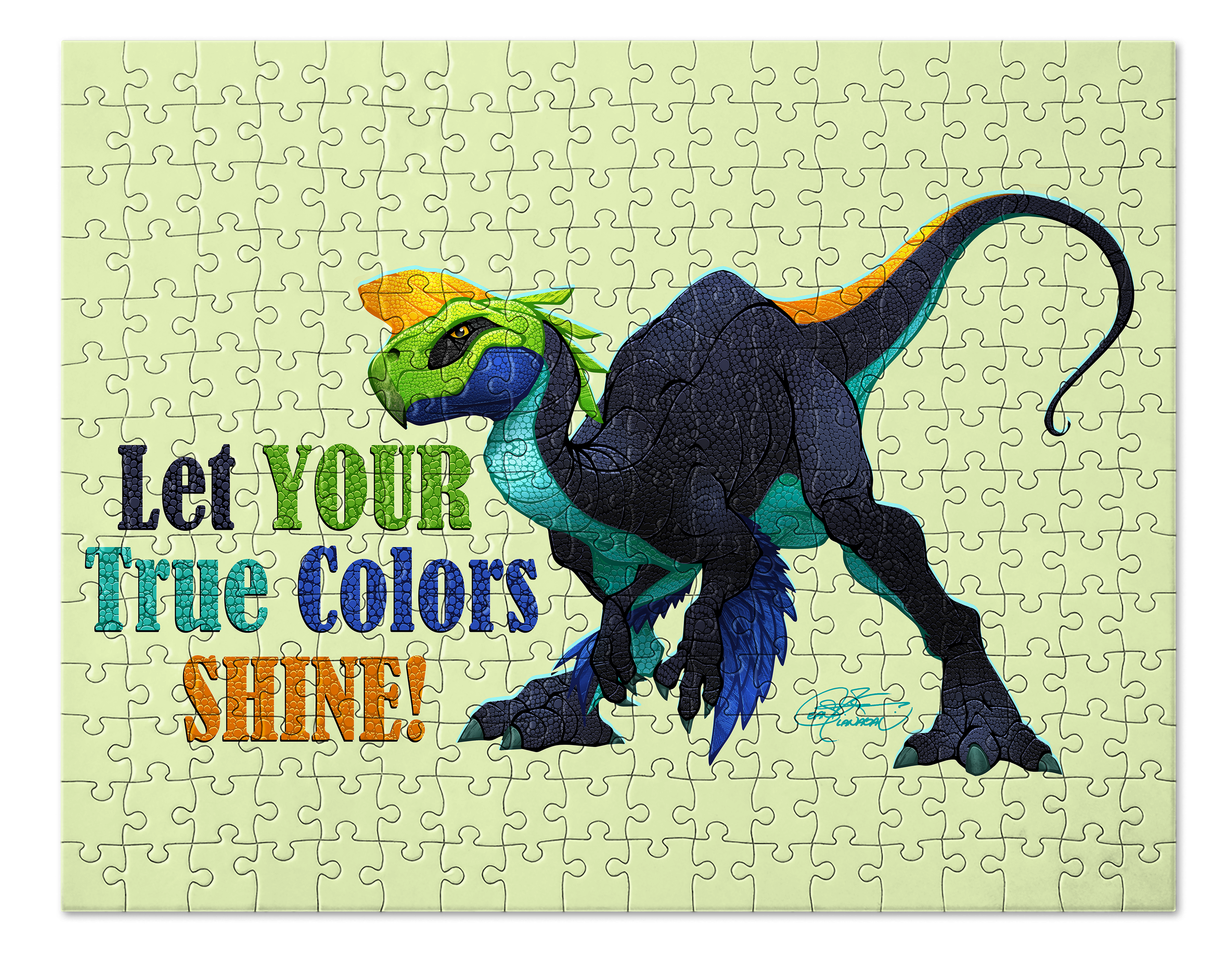 Oviraptor Dinosaur Puzzle. Jigsaw Puzzle. Puzzles for Children and Adults. 252 Piece Puzzle.