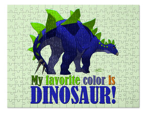 Stegosaurus Dinosaur Puzzle. Jigsaw Puzzle. Puzzles for Children and Adults. 252 Piece Puzzle.