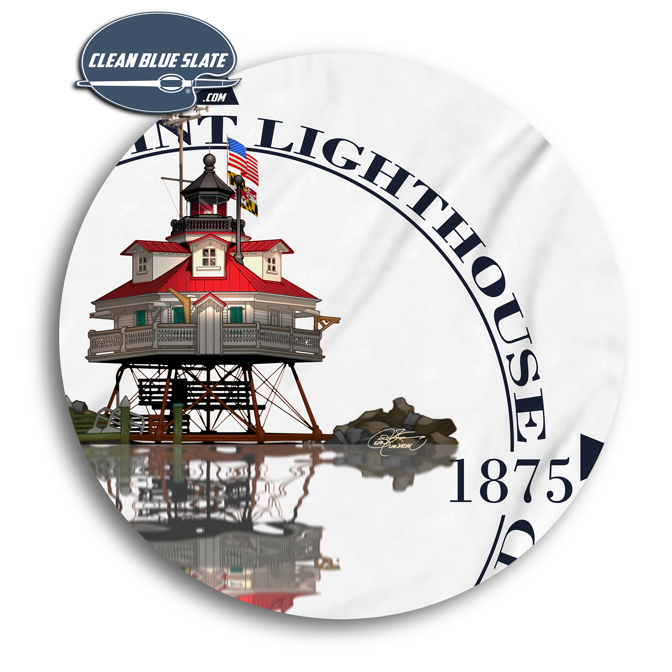 Thomas Point Lighthouse Annapolis, Maryland Beach Towel, Shoal, Unique, Custom Beach Towels, Pool, Vacation Gift, Swimming, Ocean, Sand