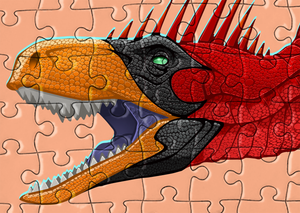 Herrerasaurus Dinosaur Puzzle. Jigsaw Puzzle. Puzzles for Children and Adults. 252 Piece Puzzle.