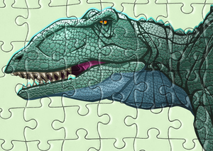 Carcharadontosaurus Dinosaur Puzzle. Jigsaw Puzzle. Puzzles for Children and Adults. 252 Piece Puzzle.