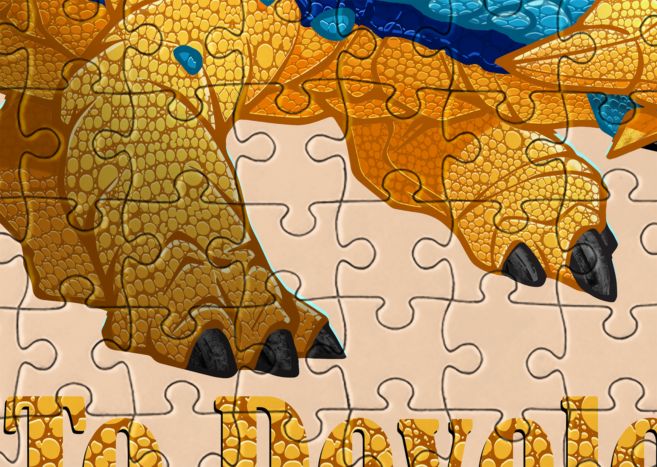 Ankylosaurus Dinosaur Puzzle. Jigsaw Puzzle. Puzzles for Children and Adults. 252 Piece Puzzle.