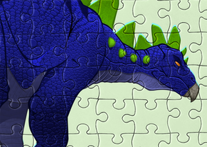 Stegosaurus Dinosaur Puzzle. Jigsaw Puzzle. Puzzles for Children and Adults. 252 Piece Puzzle.