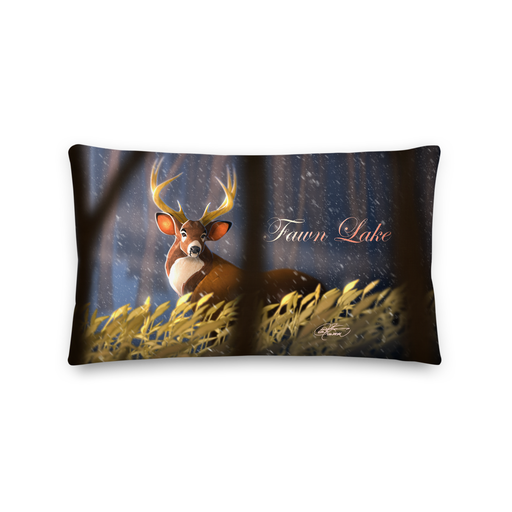 Premium Fawn Lake Pillow