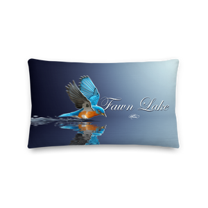 Premium Fawn Lake Bluebird Pillow