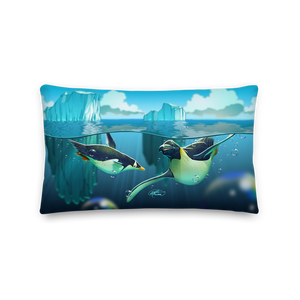 Premium Antarctic Penguins  Pillow