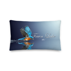 Premium Fawn Lake Bluebird Pillow