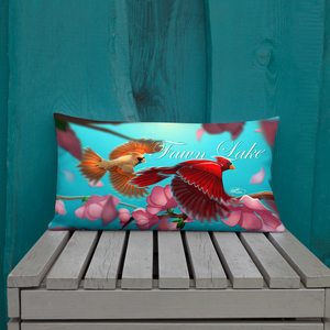 Premium Fawn Lake Cardinals Pillow