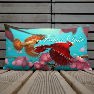 Premium Fawn Lake Cardinals Pillow