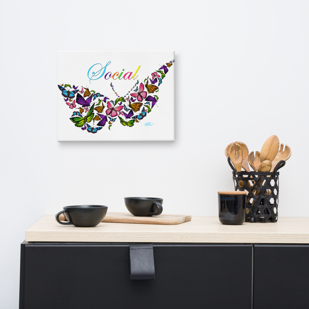 Social Butterfly Canvas