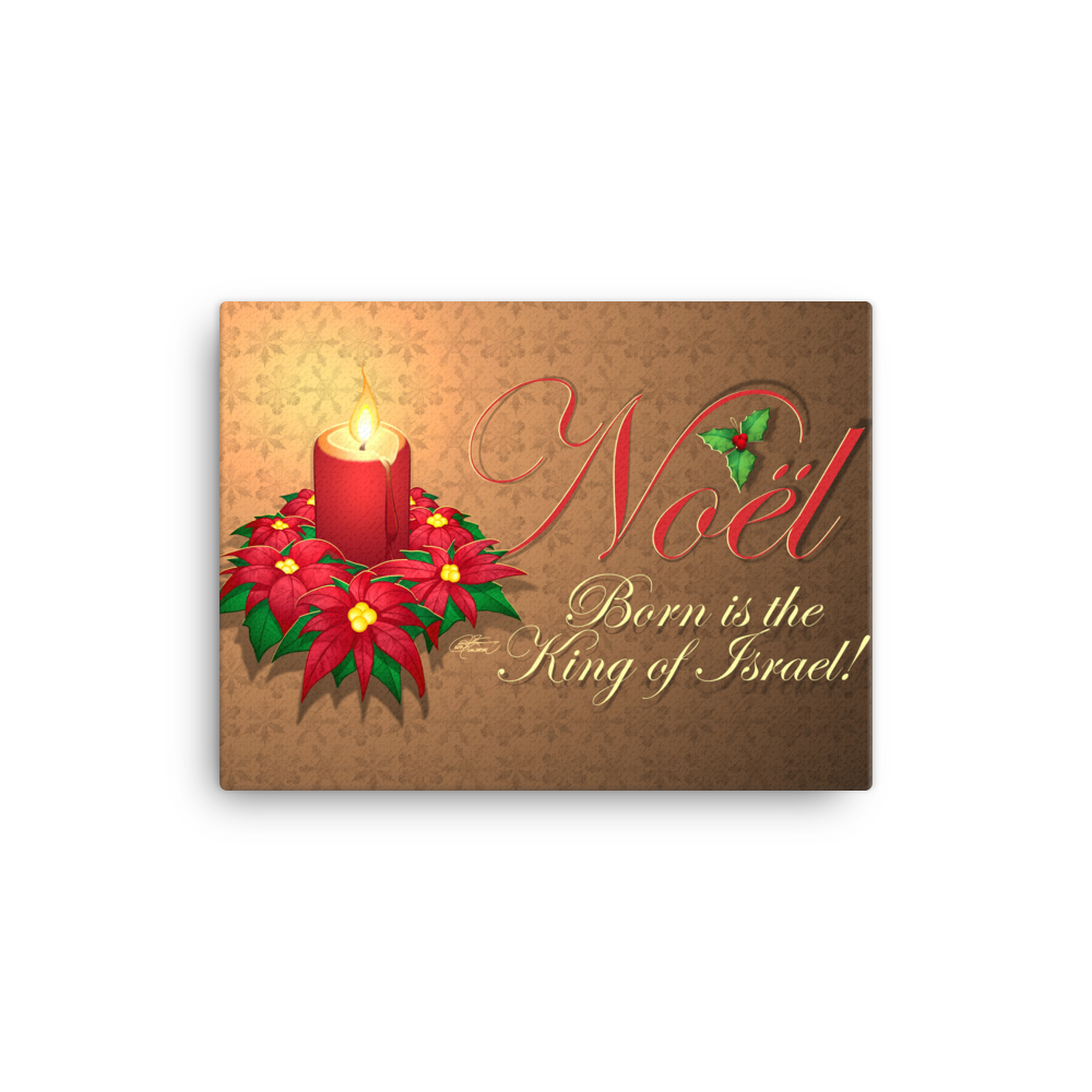 Noel Poinsettia Canvas