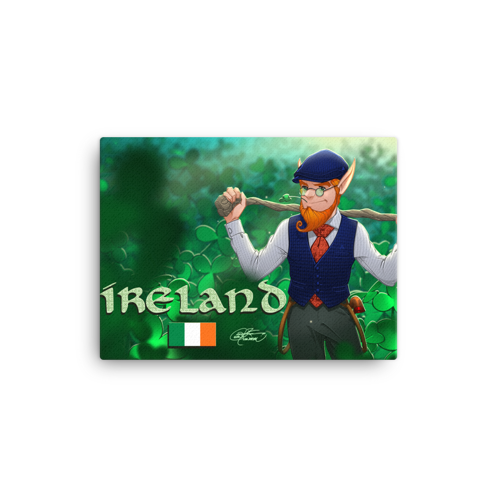 Ireland Leprechaun Canvas