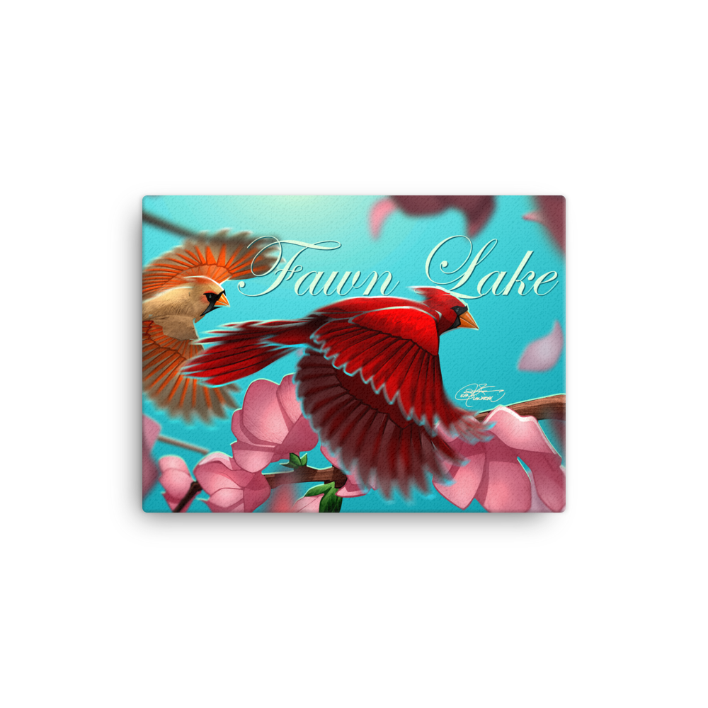 Fawn Lake Cardinals Canvas