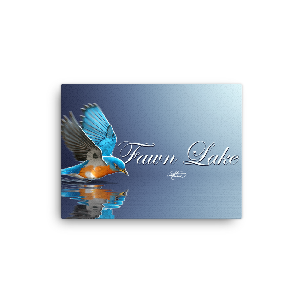 Fawn Lake Bluebird Canvas