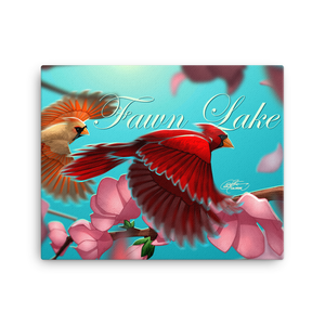 Fawn Lake Cardinals Canvas