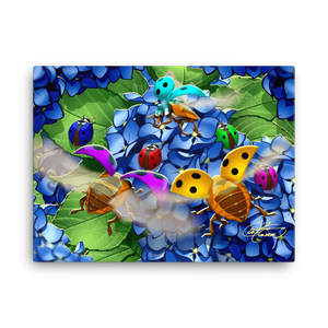 Ladybug Hydrangea Canvas