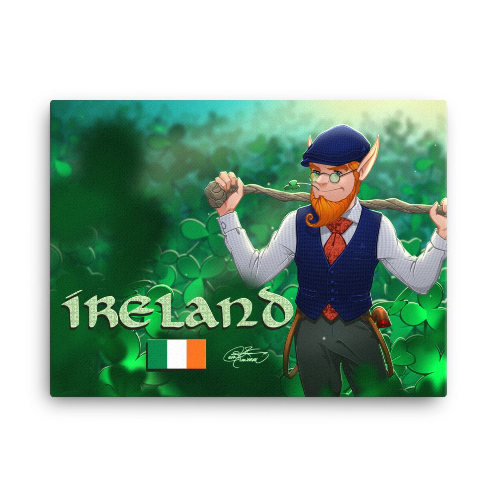 Ireland Leprechaun Canvas