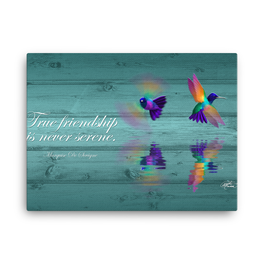 Hummingbirds Friendship Canvas