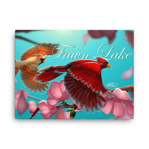 Fawn Lake Cardinals Canvas