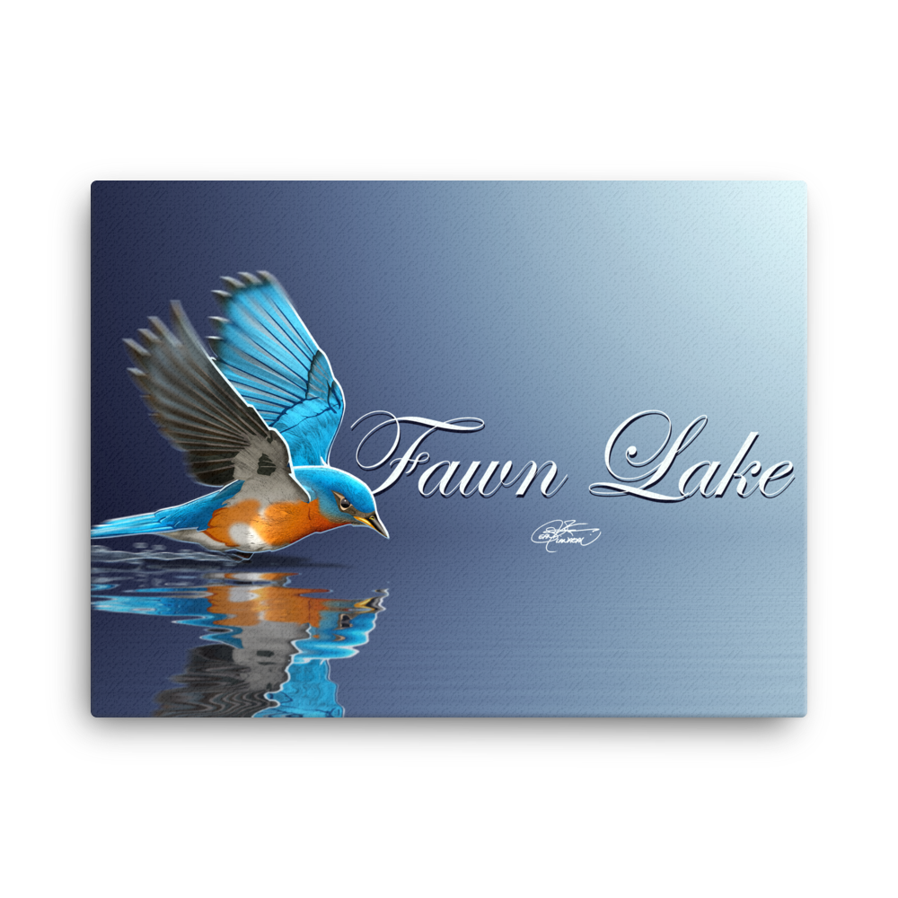 Fawn Lake Bluebird Canvas
