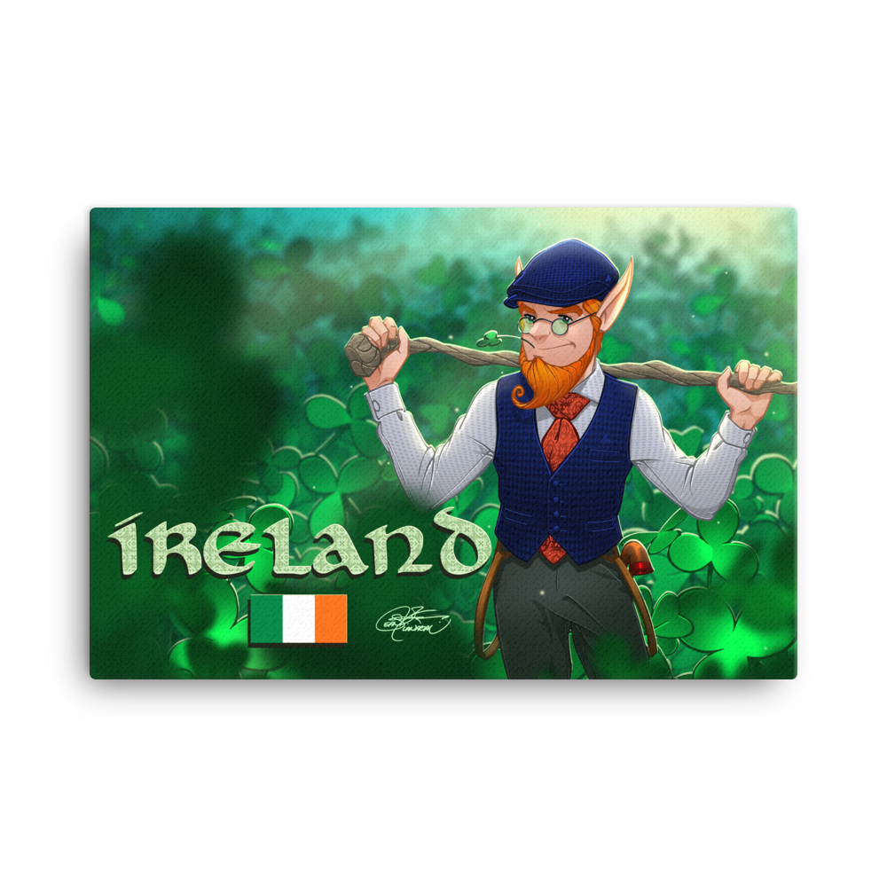 Ireland Leprechaun Canvas