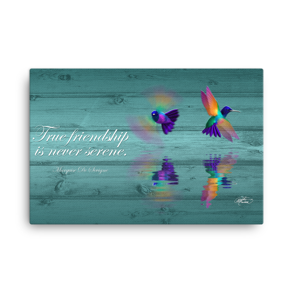 Hummingbirds Friendship Canvas