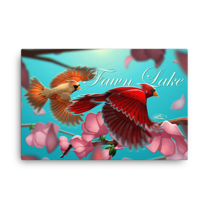 Fawn Lake Cardinals Canvas