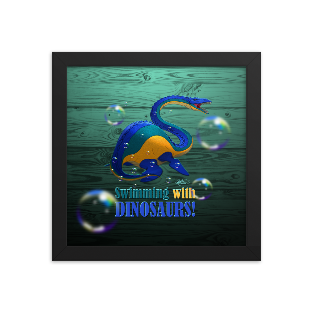 Framed Elasmosaurus Poster