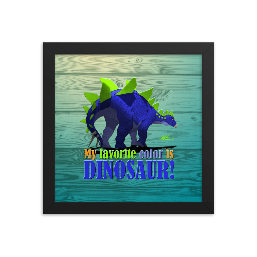 Framed Stegosaurus Poster