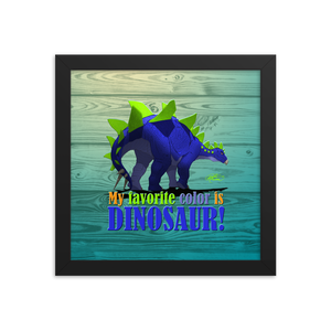 Framed Stegosaurus Poster