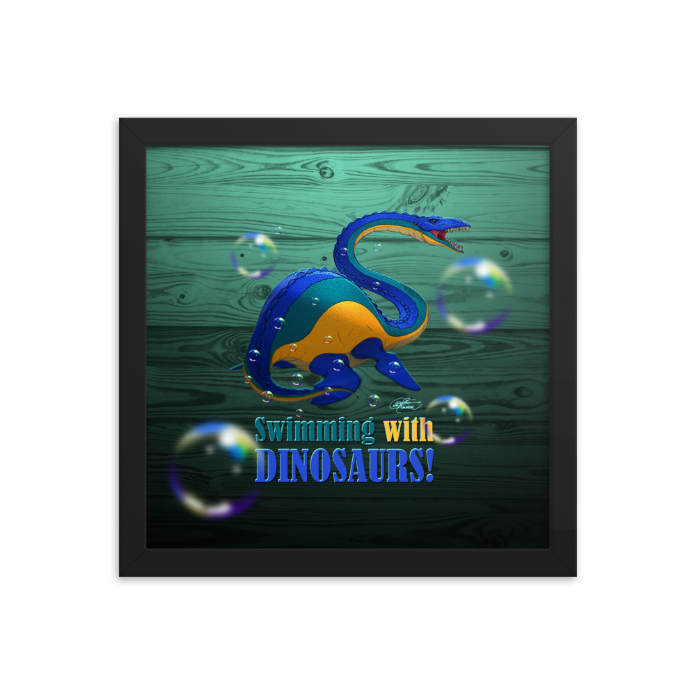 Framed Elasmosaurus Poster