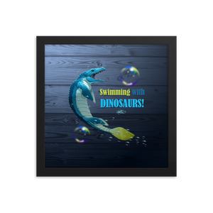 Framed Mosasaurus Poster