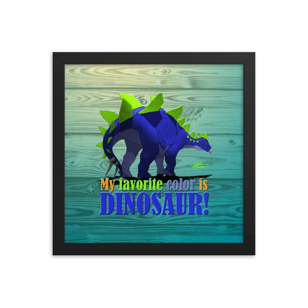 Framed Stegosaurus Poster
