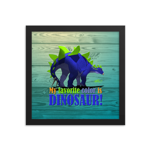 Framed Stegosaurus Poster