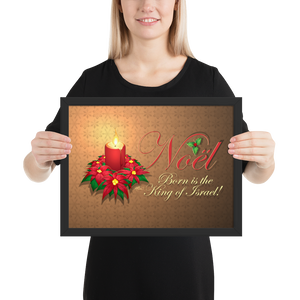Framed Noel Poinsettia Poster