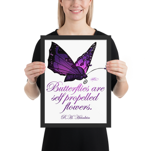 Framed Purple Butterfly Poster