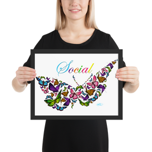 Framed Social Butterfly Poster