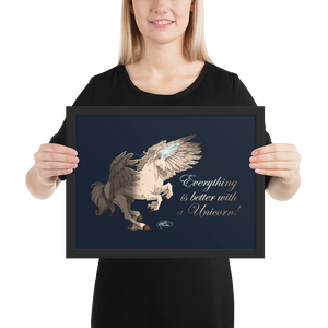 Framed Unicorn Pegasus Poster