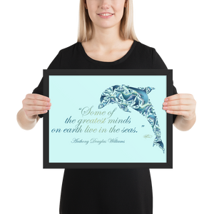 Framed Dolphin Collage Poster