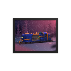 Framed Train Poster