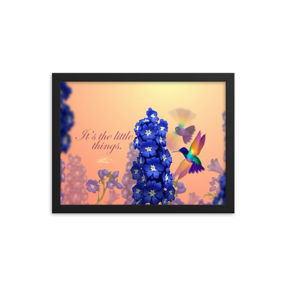 Framed Hummingbirds Poster