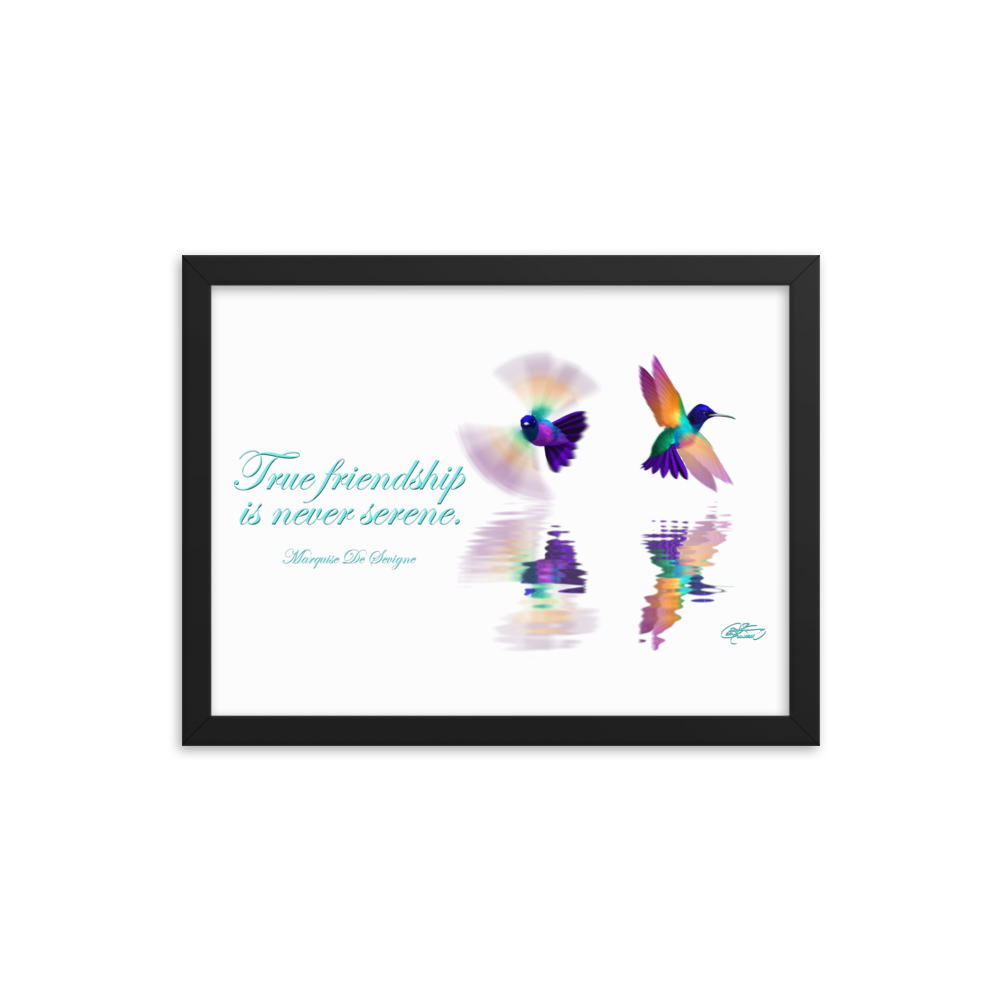 Framed Hummingbirds Poster