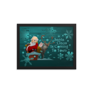 Framed Santa Christmas Poster