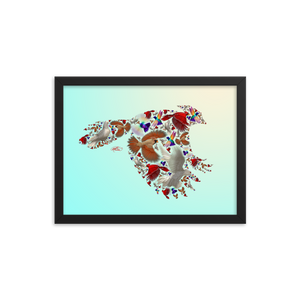Framed Bird Collage Poster