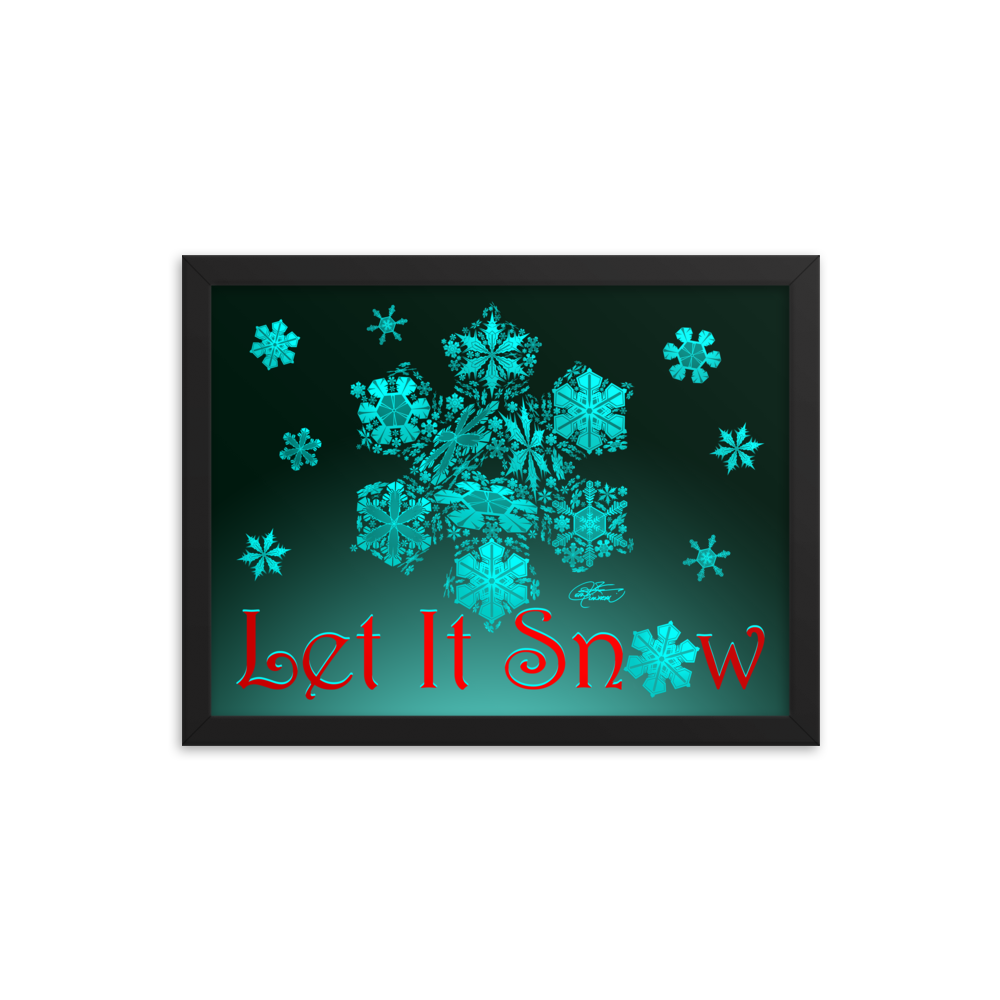Framed Let It Snow Poster